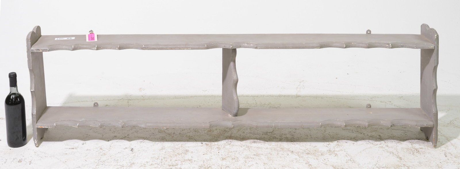 Swedish Painted Long Wall Shelf: Swedish Painted Long Wall Shelf - 18 in tall x 61 x 7