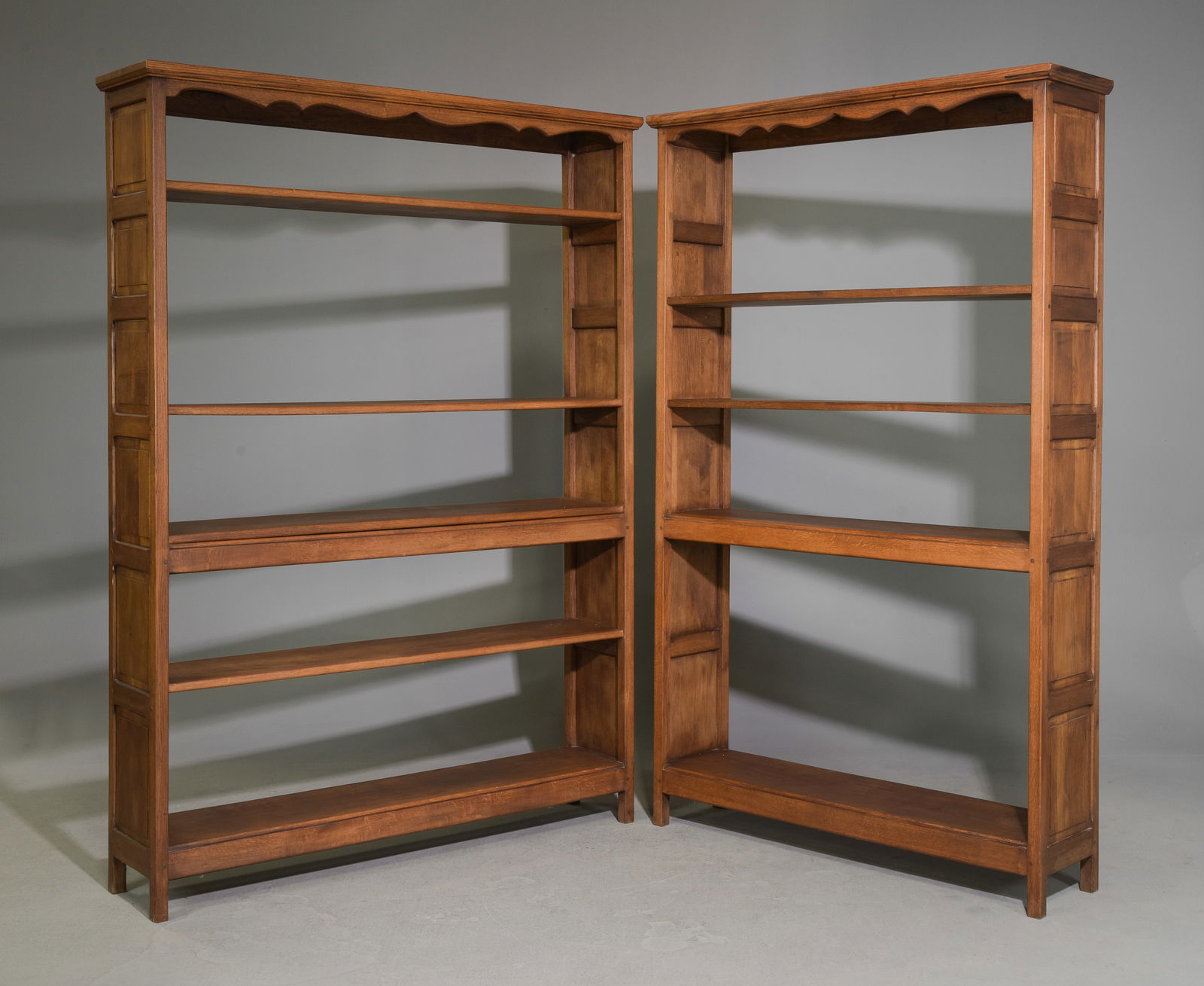 Two French Tall Open Back Narrow Bookshelves (1 of 5)