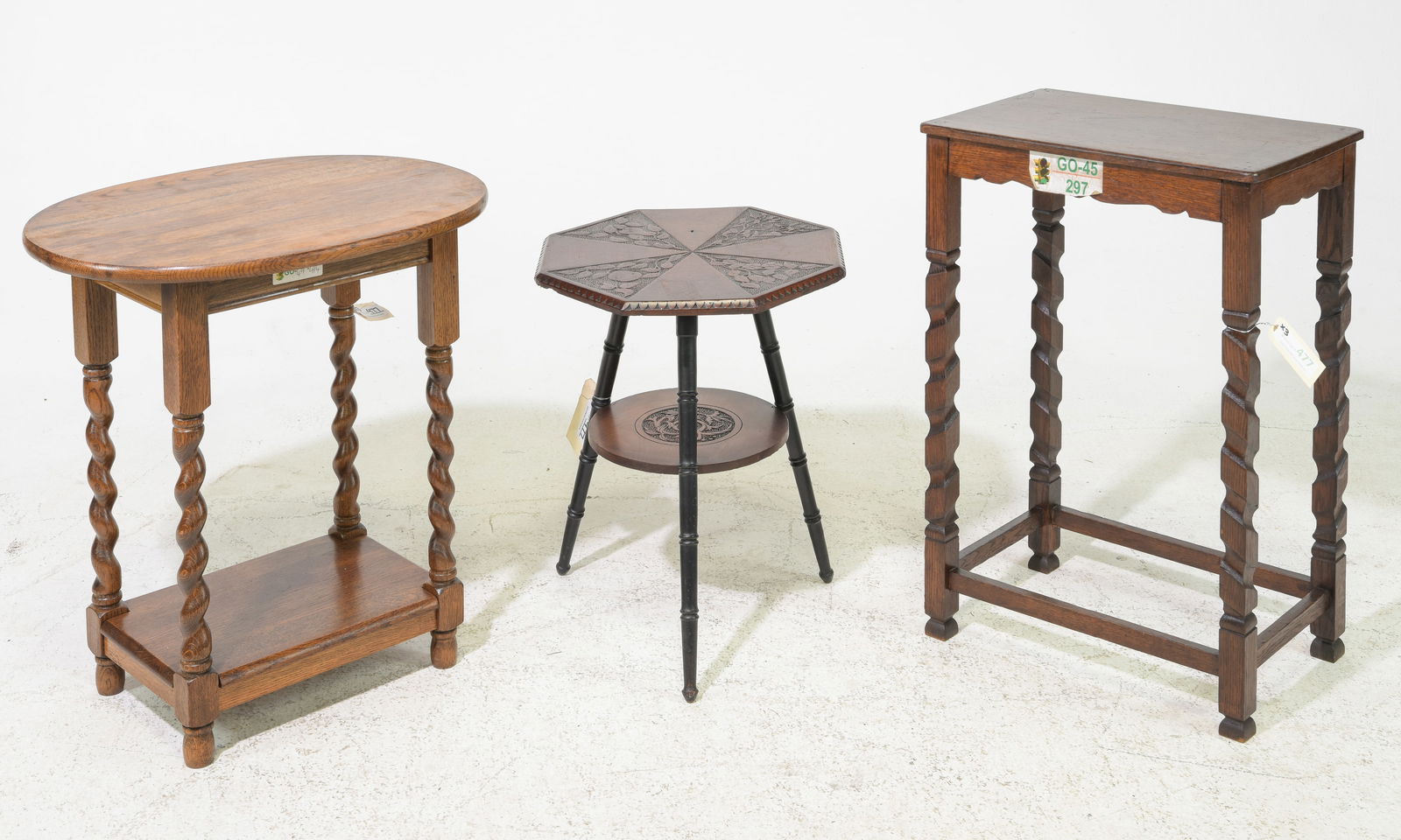2 Occasional Barley Twist Tables & Side Table (1 of 5)