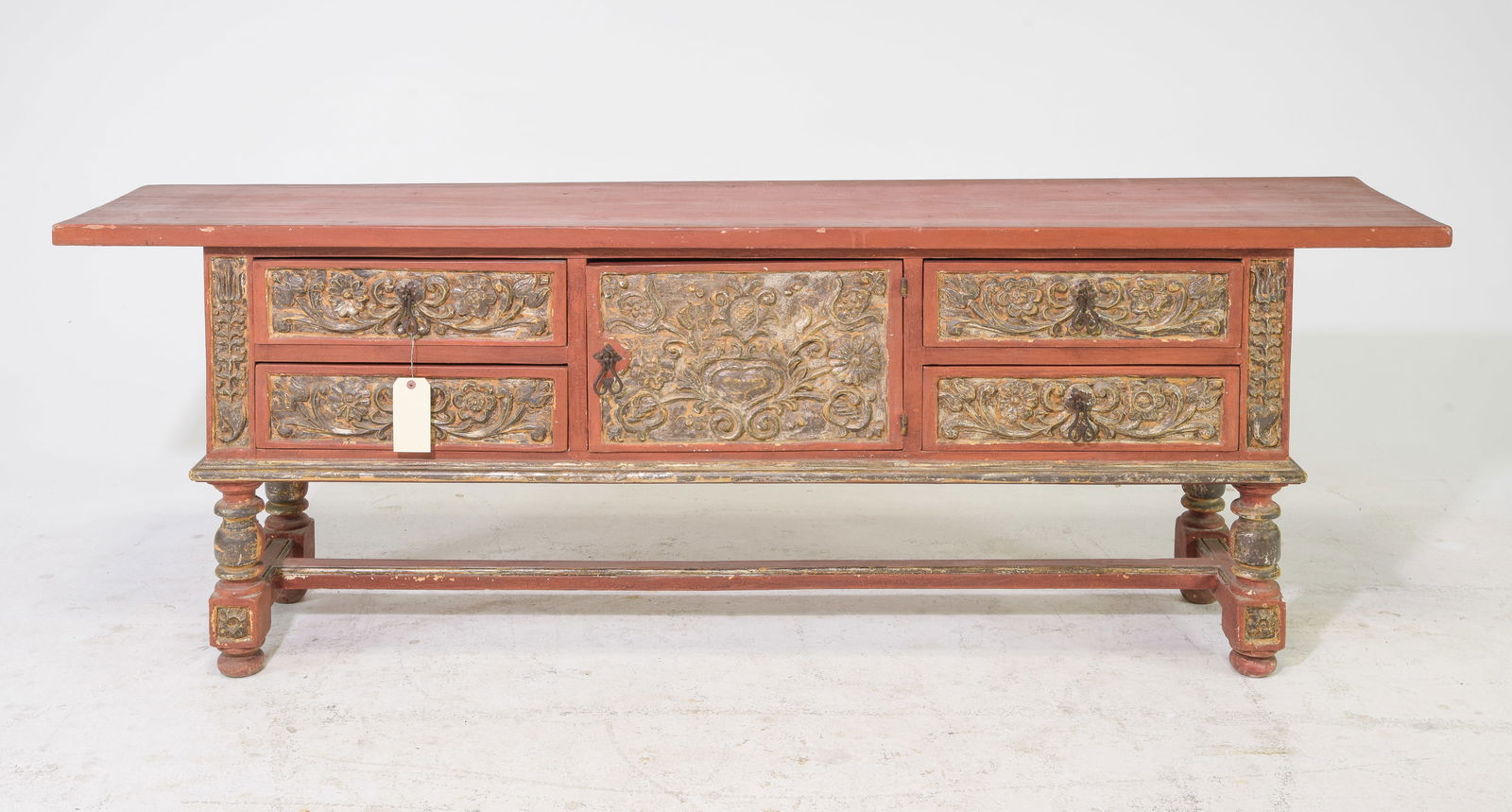 Hand Painted Carved Hall / Sofa Table (1 of 7)
