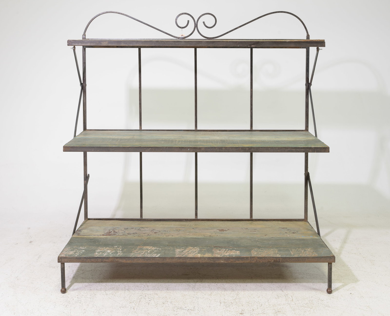French Style Three Tier Iron & Wood Bakers Rack (1 of 4)