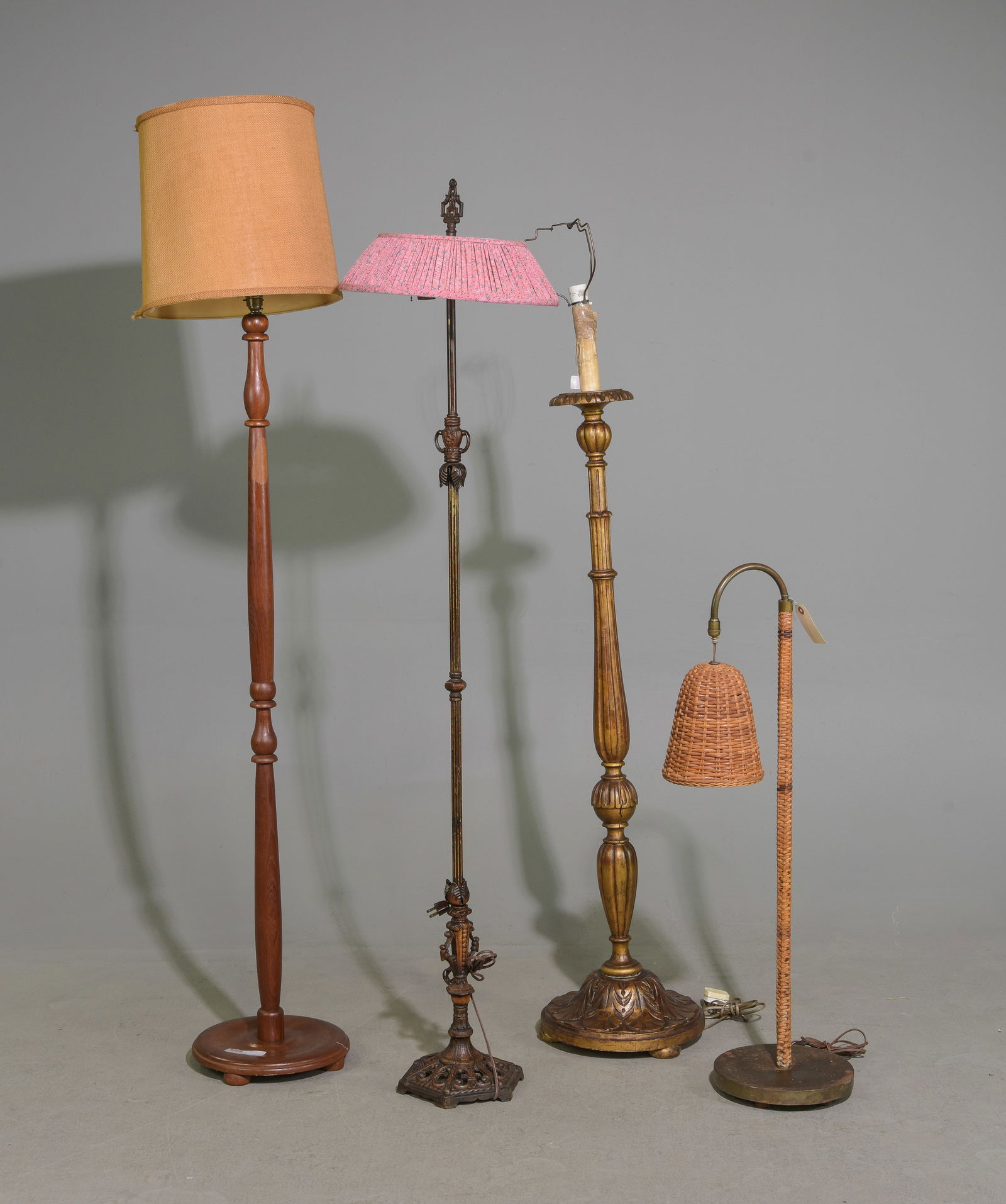 Four Assorted English & French Floor Lamps (1 of 5)