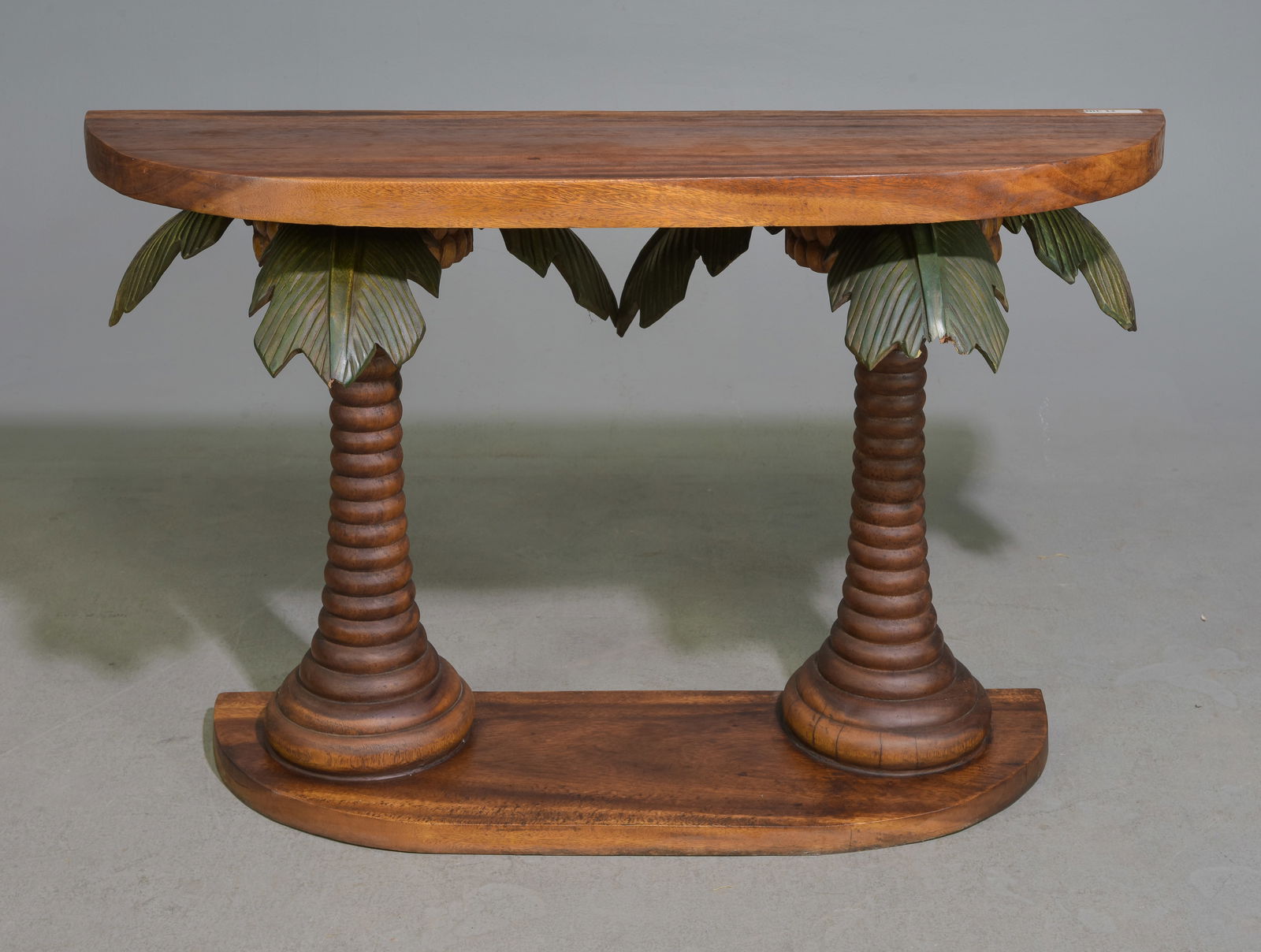 Tiki Style Half Moon Palm Tree Console / Hall Table (1 of 5)