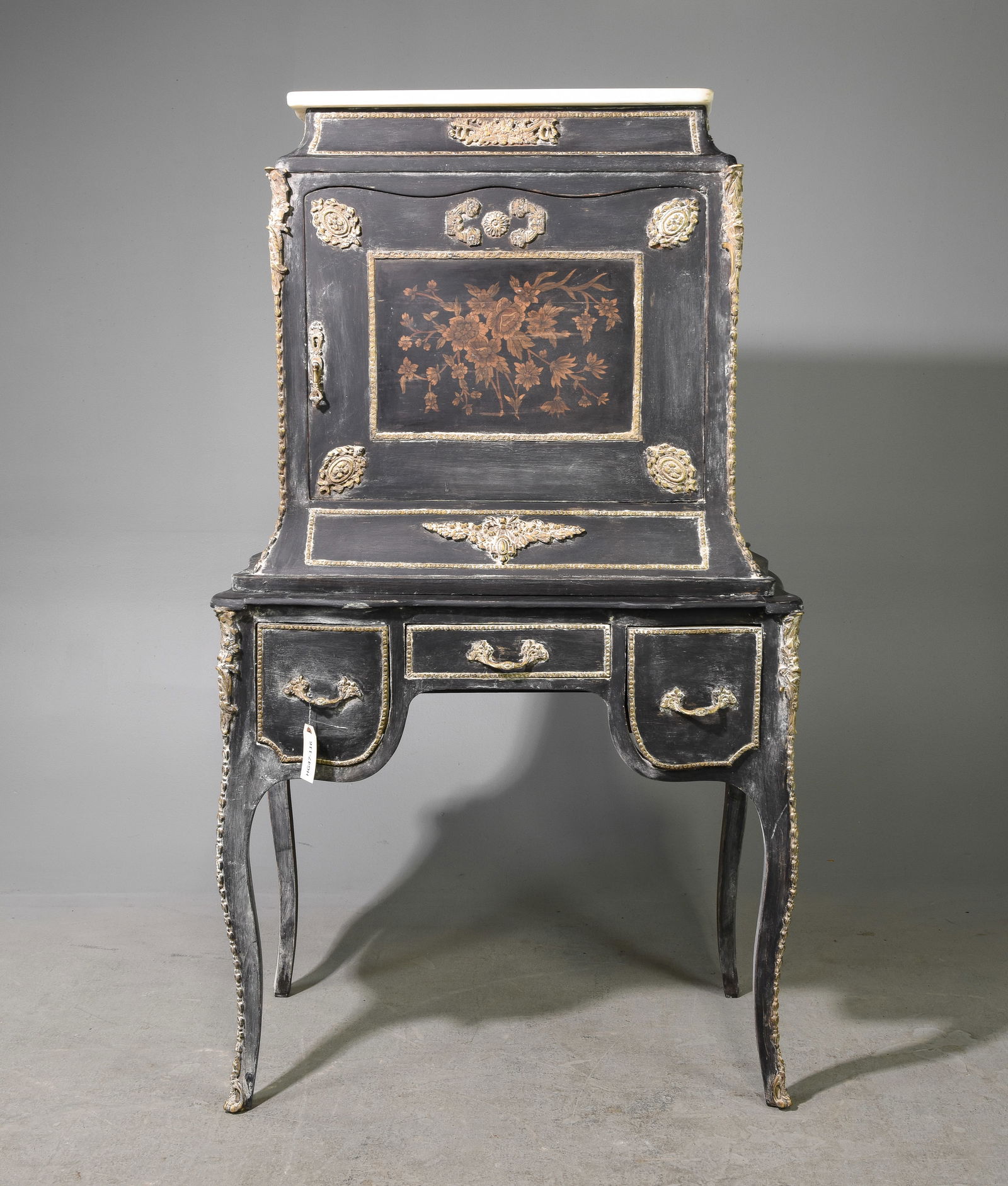 French Style Marble Top Secretary / Desk (1 of 7)