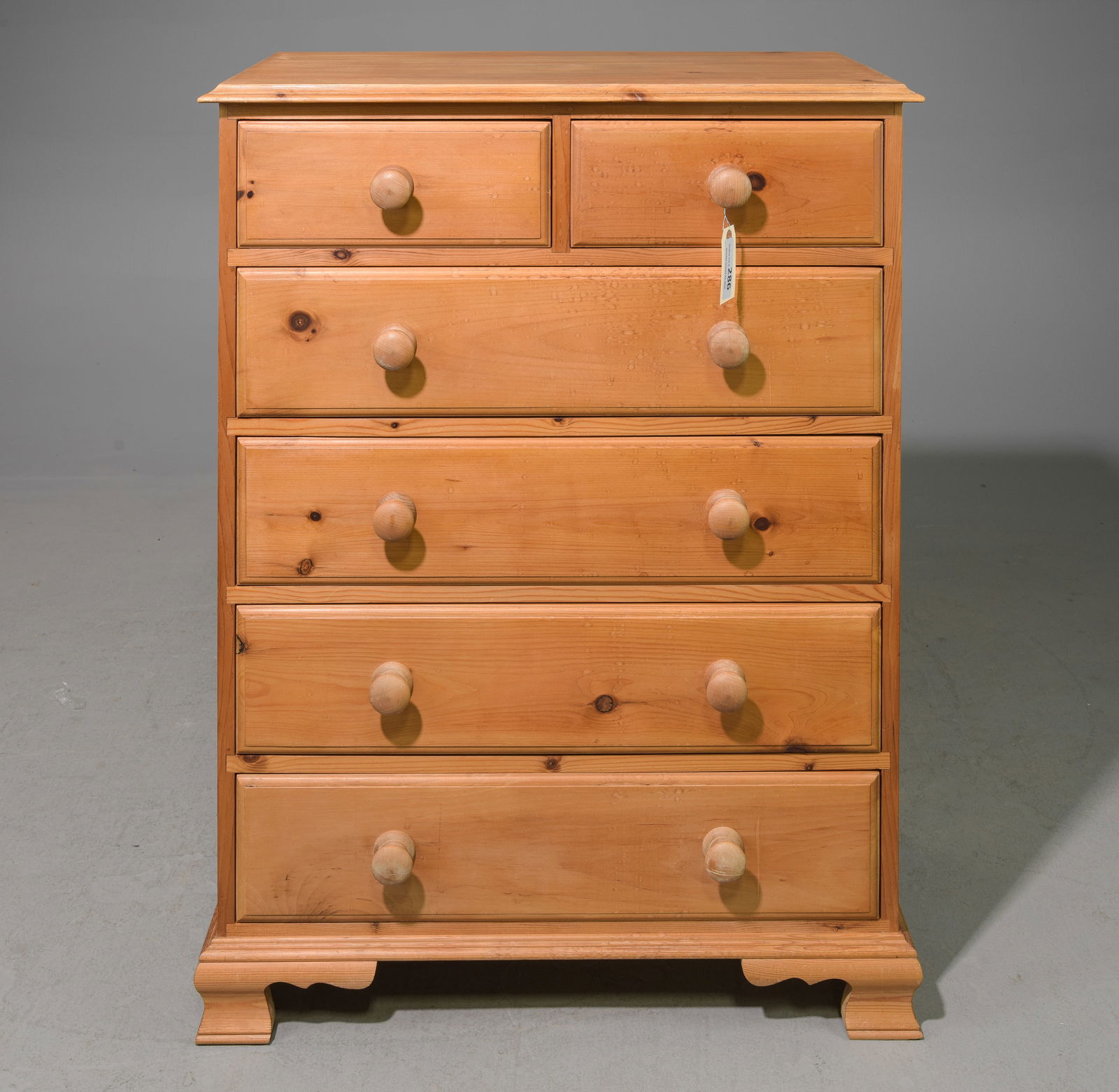 British Pine 6 Drawer Chest c.1960's (1 of 4)