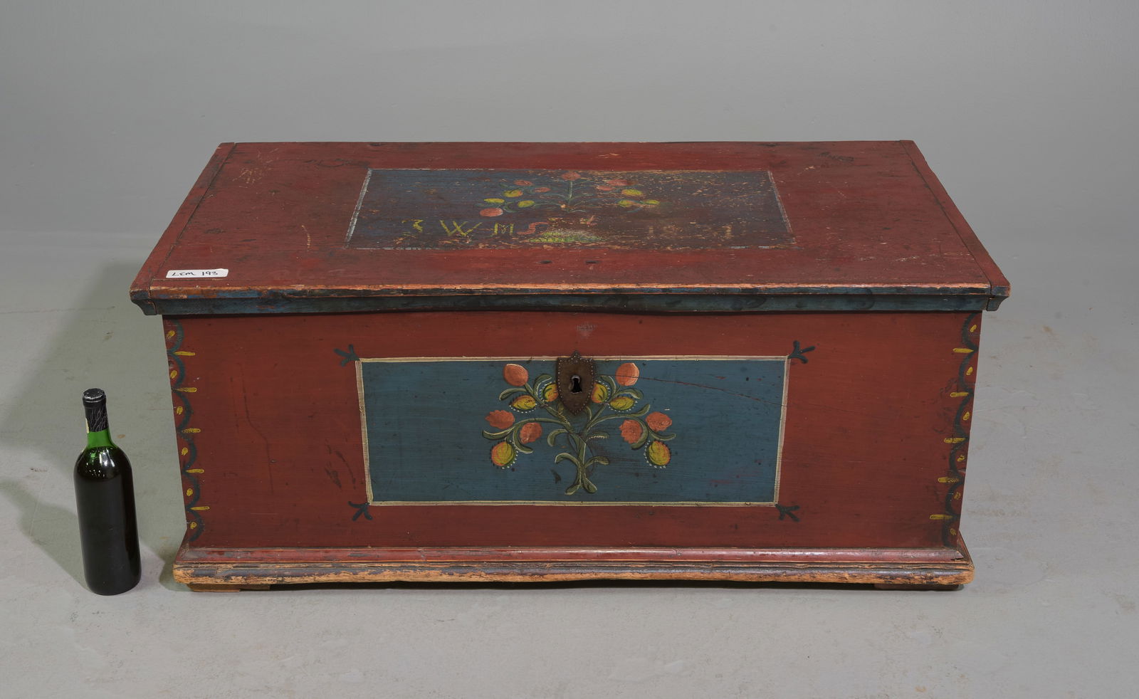 Continental Painted Trunk c.1920's-30's (1 of 7)