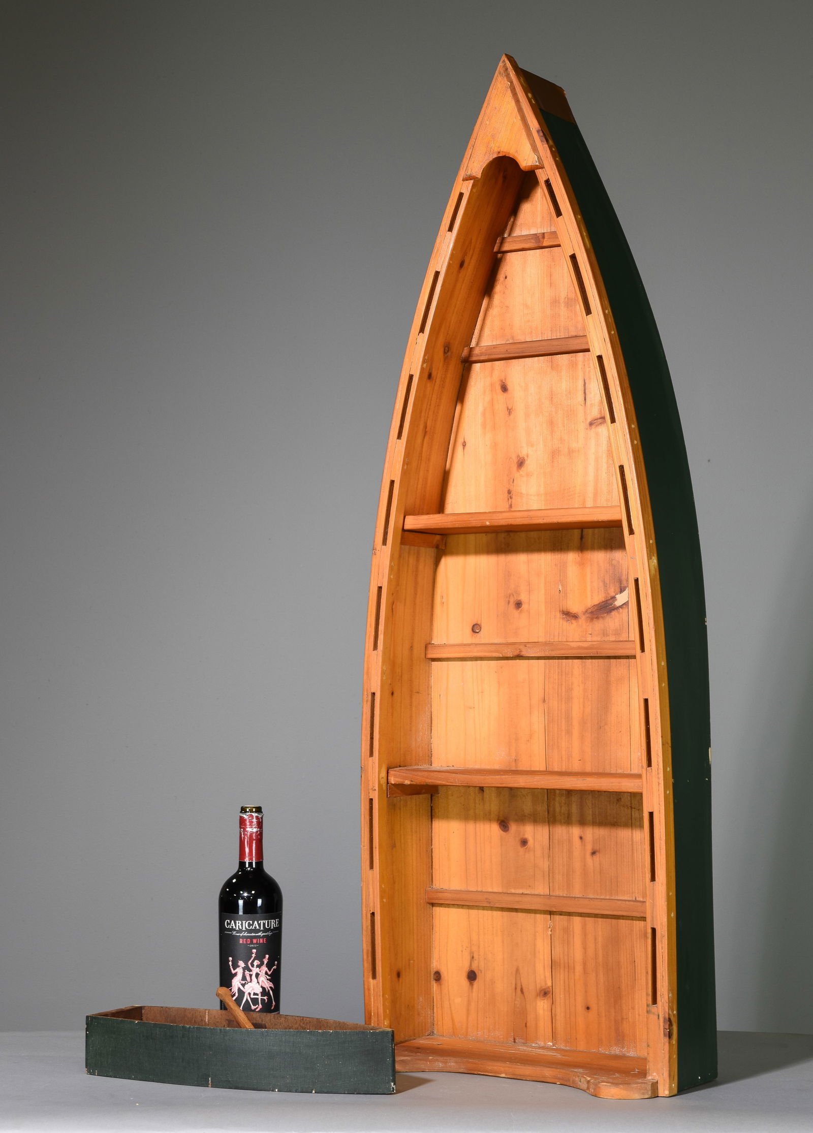 Painted Boat Shelf & Decorative Boat (1 of 3)