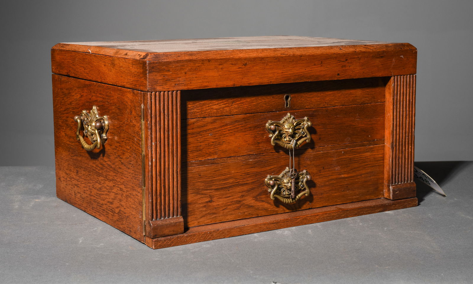 English Oak Jewelry / Trinket Box (1 of 4)