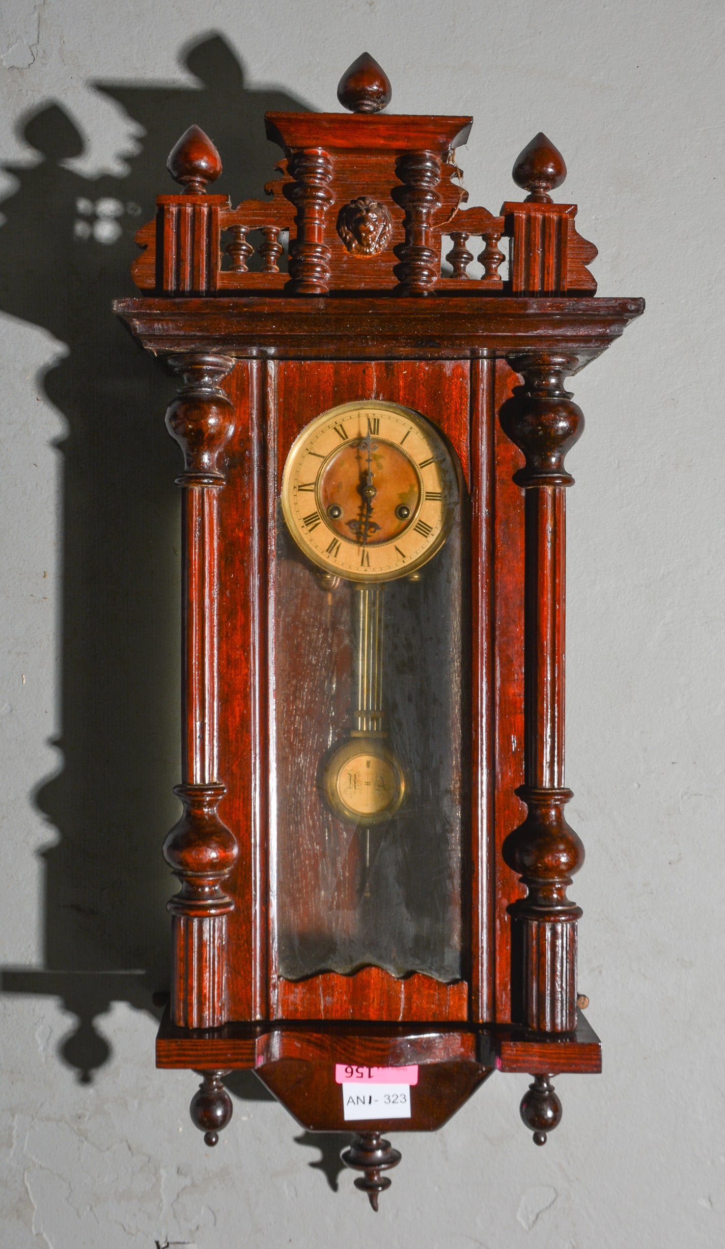 Mahogany Wall Clock: Mahogany Wall Clock - 38 in tall x 16 x 8