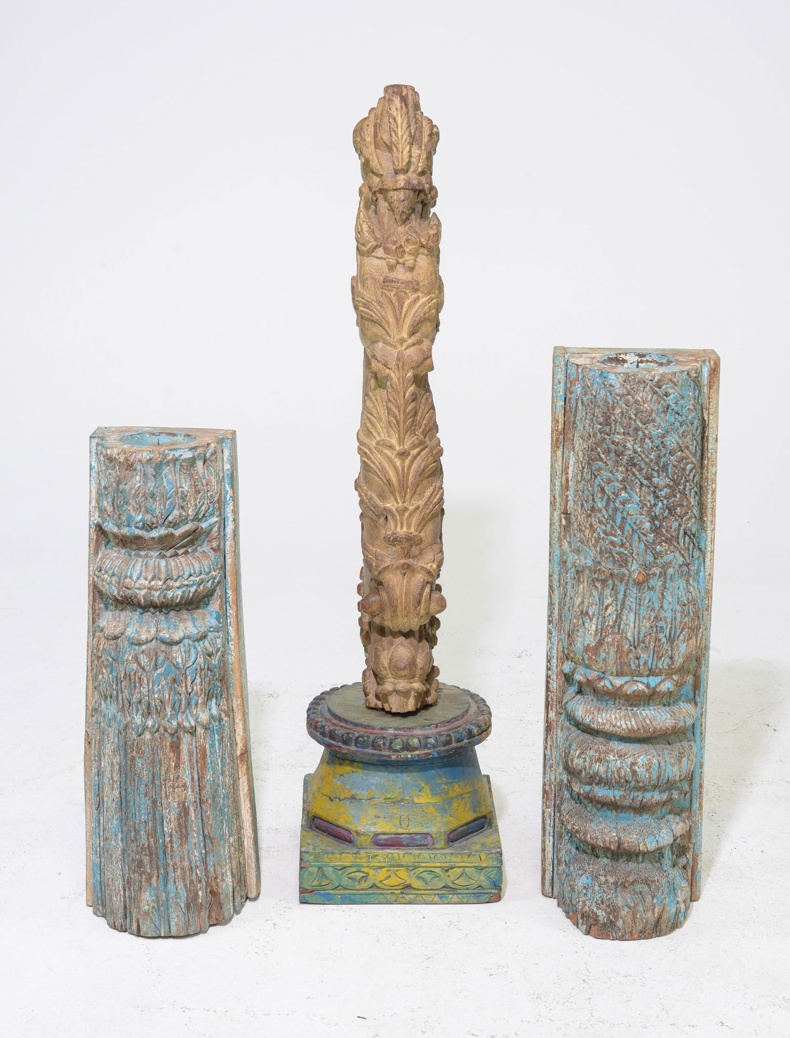 3pcs Carved Candles Stands & Decorative (1 of 4)