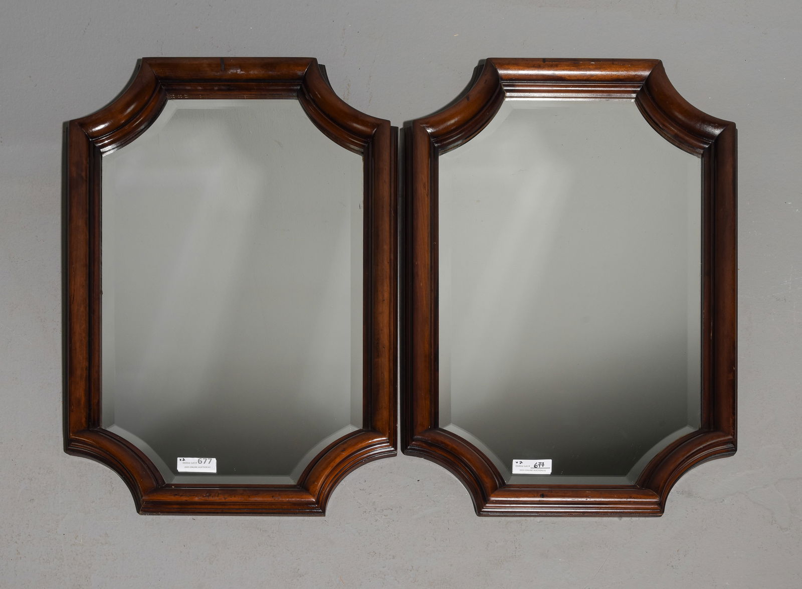 Pair of Mahogany Framed Mirrors (1 of 3)