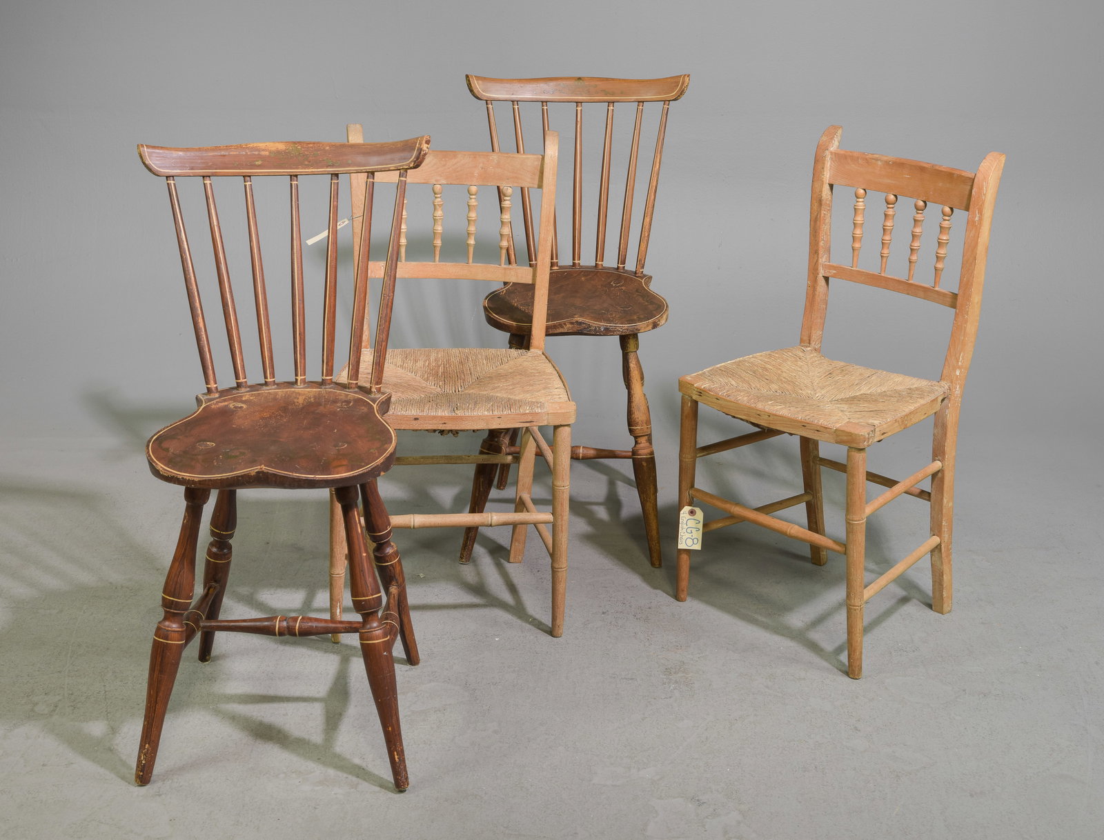 Four Assorted Rustic Chairs (1 of 5)