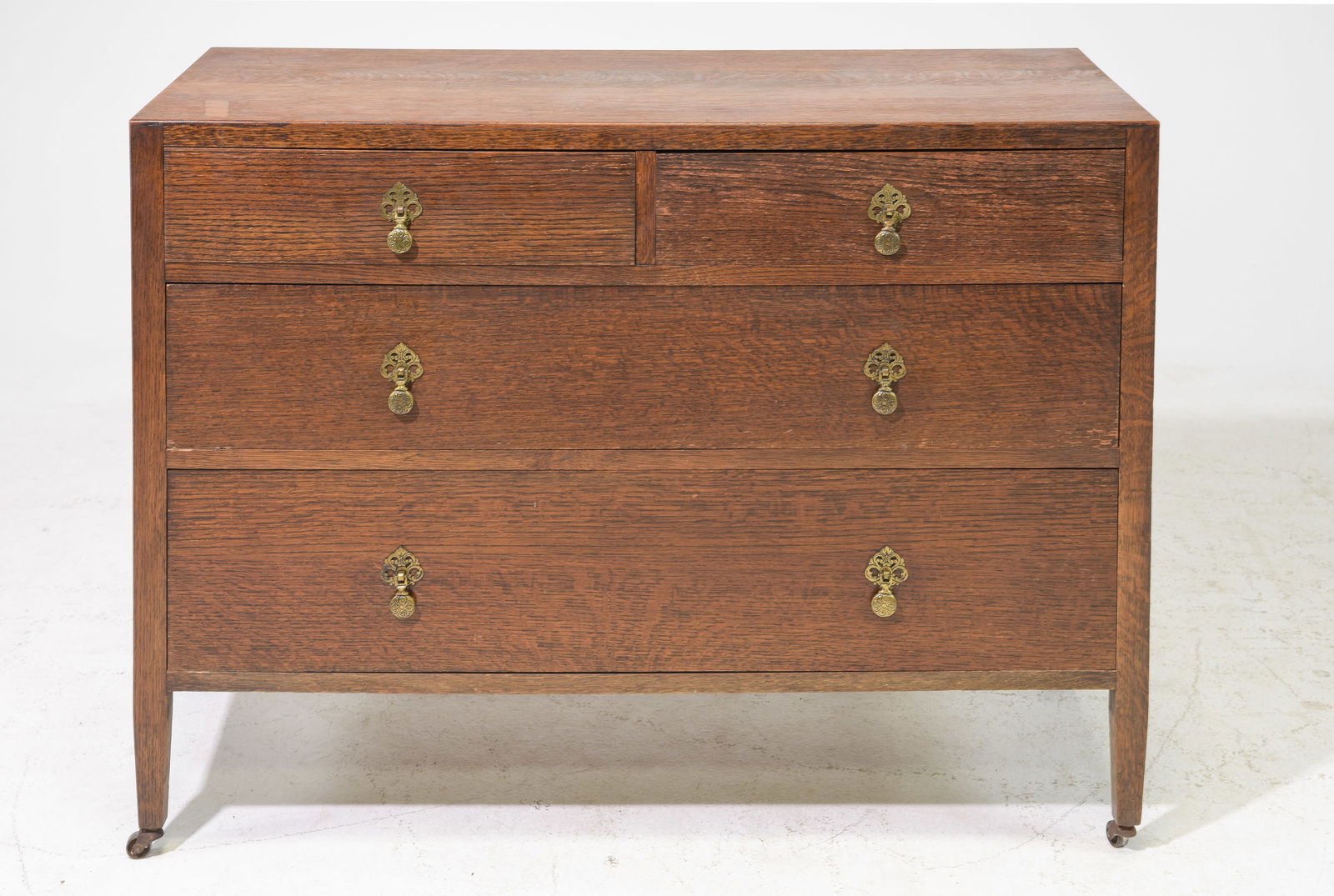 British Oak Four Drawer Chest c.1930's-40's (1 of 6)