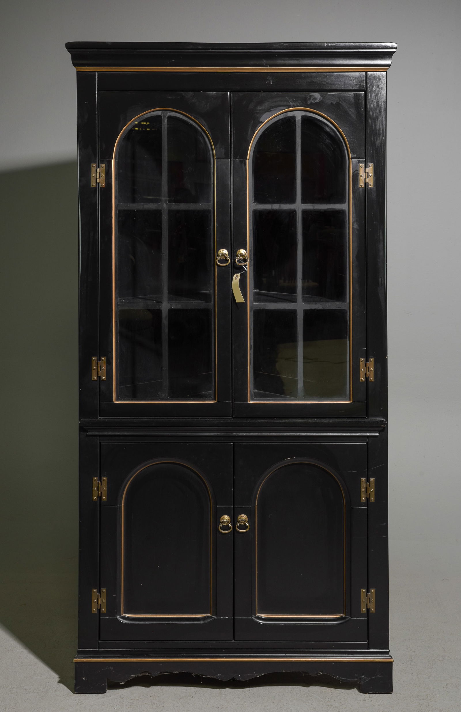 Black Painted Corner Cabinet / Cupboard (1 of 3)