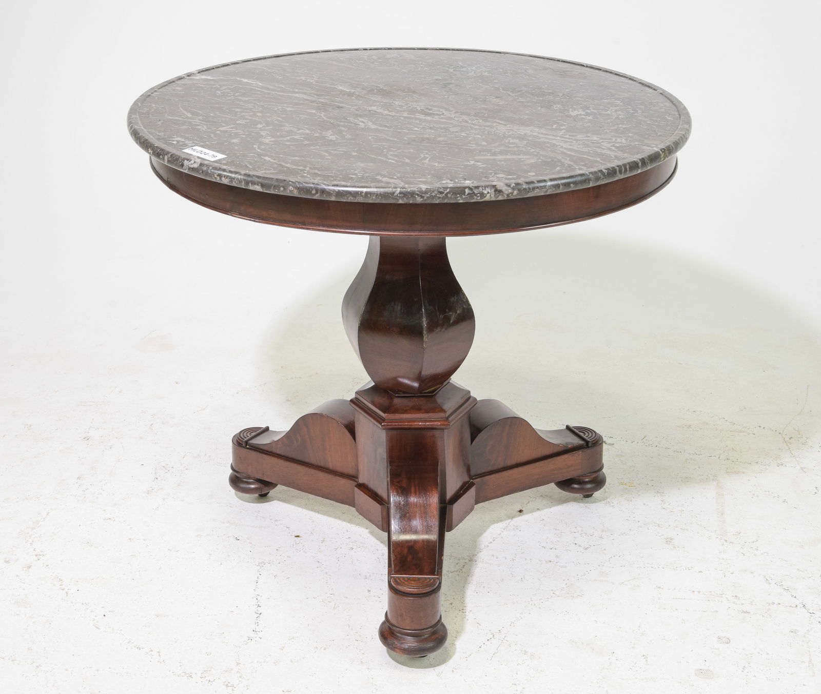 French Empire Style Mahogany Marble Top Table (1 of 5)