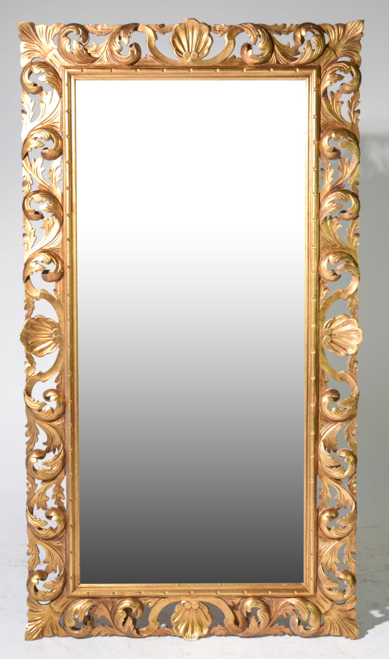 French Gilded Open Pierced Carved Large Mirror (1 of 5)