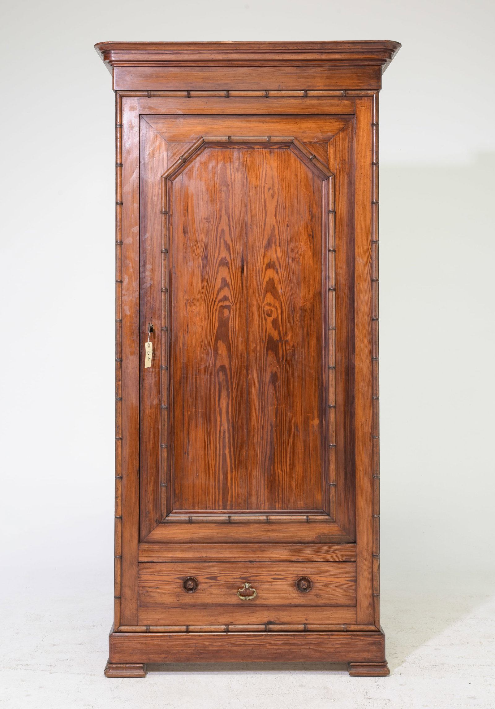 French Faux Bamboo Robe / Cupboard: French Faux Bamboo Robe / Cupboard - 79 in tall x 39 x 20