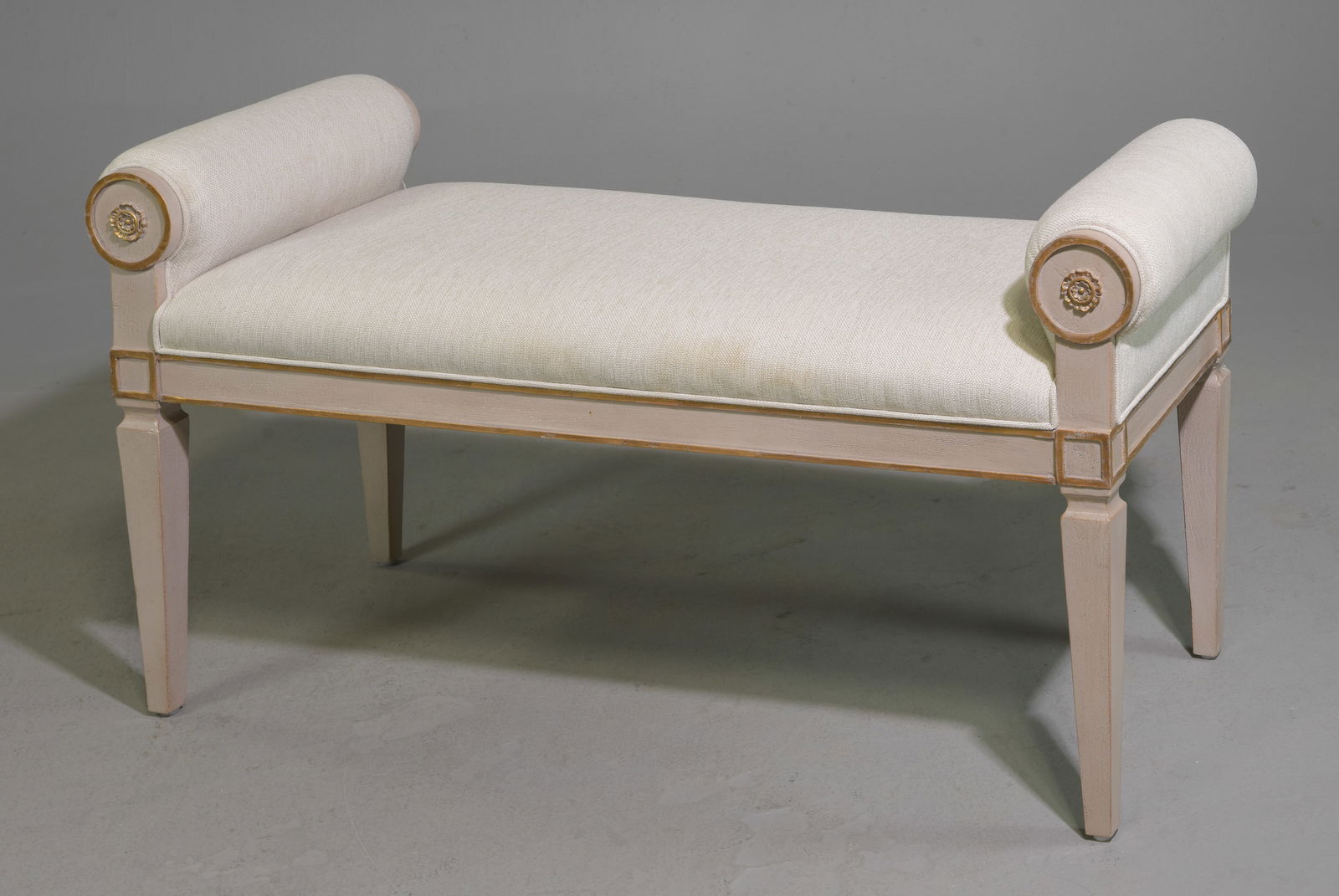 French Style Painted Hall / Dressing Bench #1 (1 of 3)