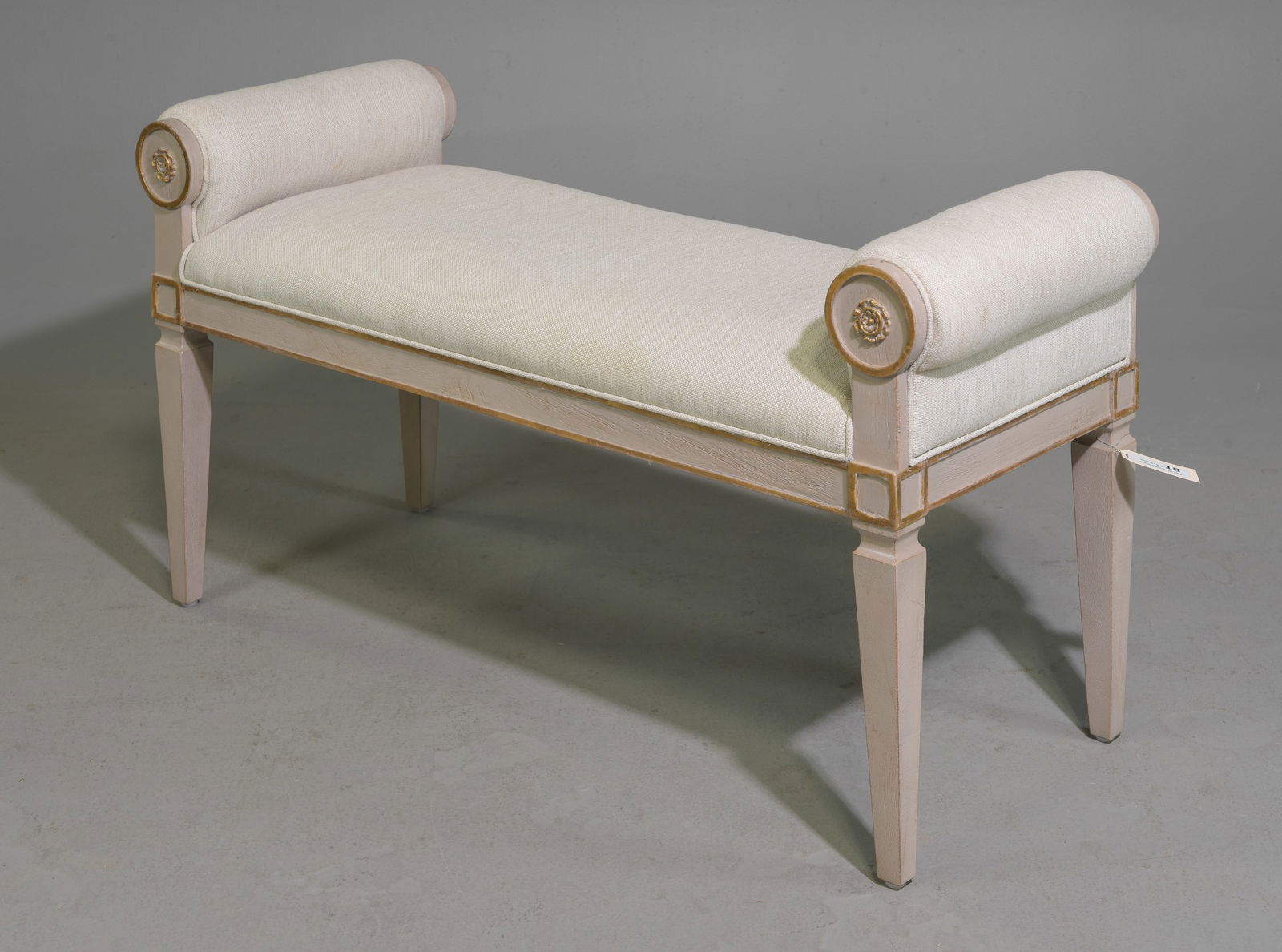 French Style Painted Hall / Dressing Bench #2 (1 of 3)