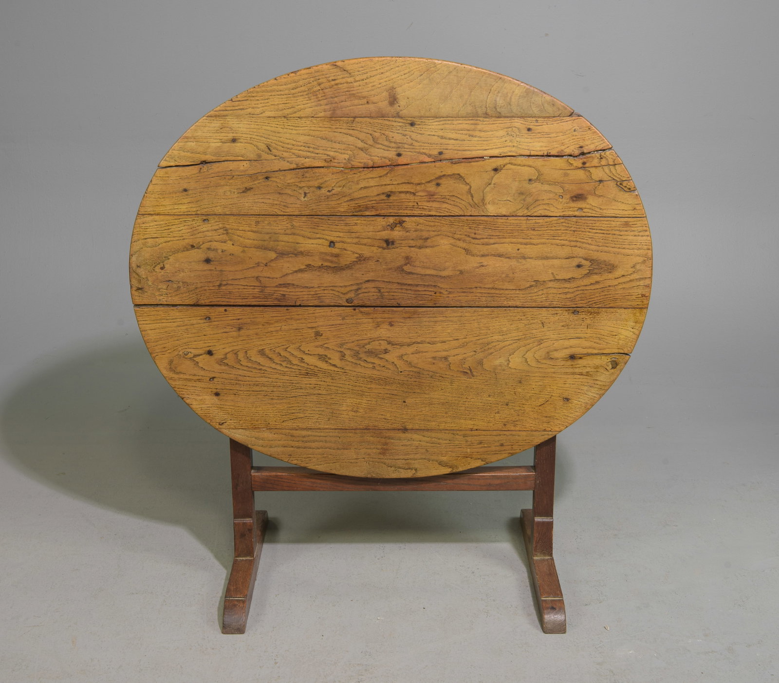 French Vendange / Tilt Top Wine Table c.1900: French Vendange / Tilt Top Wine Table c.1900-1920's - 42 in tall x 39 x 19 when tilted, When used as a table this is 27 in tall x 39 x 32.5