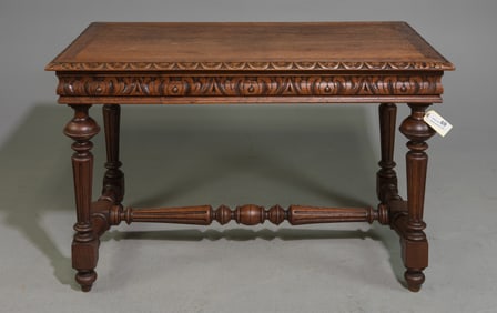 Henri II Style Carved Walnut Writing Table