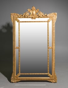 Louis XV Style Gold Gilded Framed Large Mirror