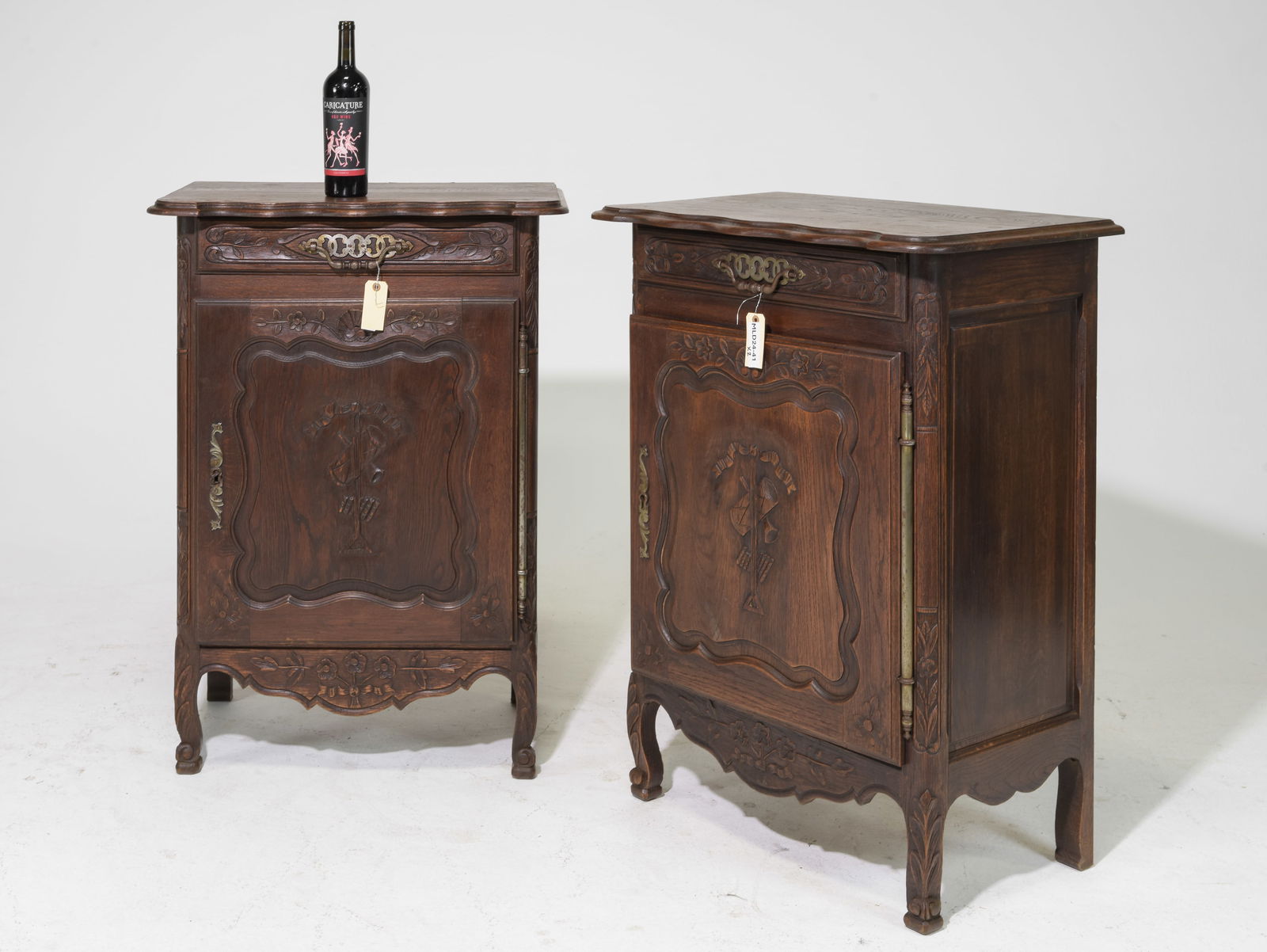 2 Louis XV Style Carved Walnut Jam / Hall Cabinet (1 of 3)