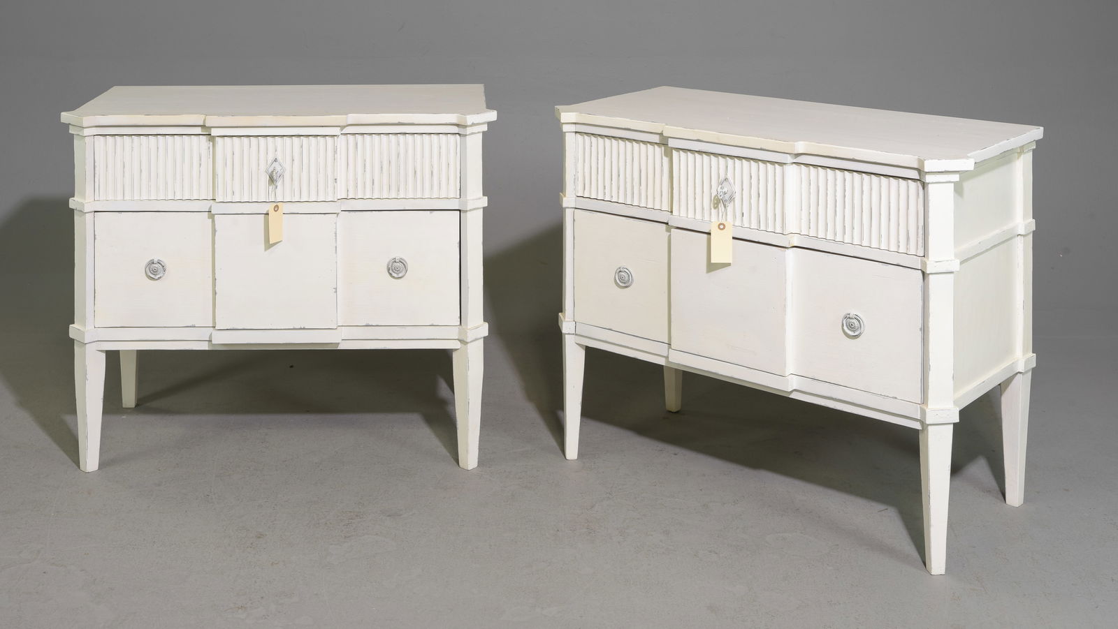 Two Swedish Style Painted Chests / Nightstands (1 of 4)