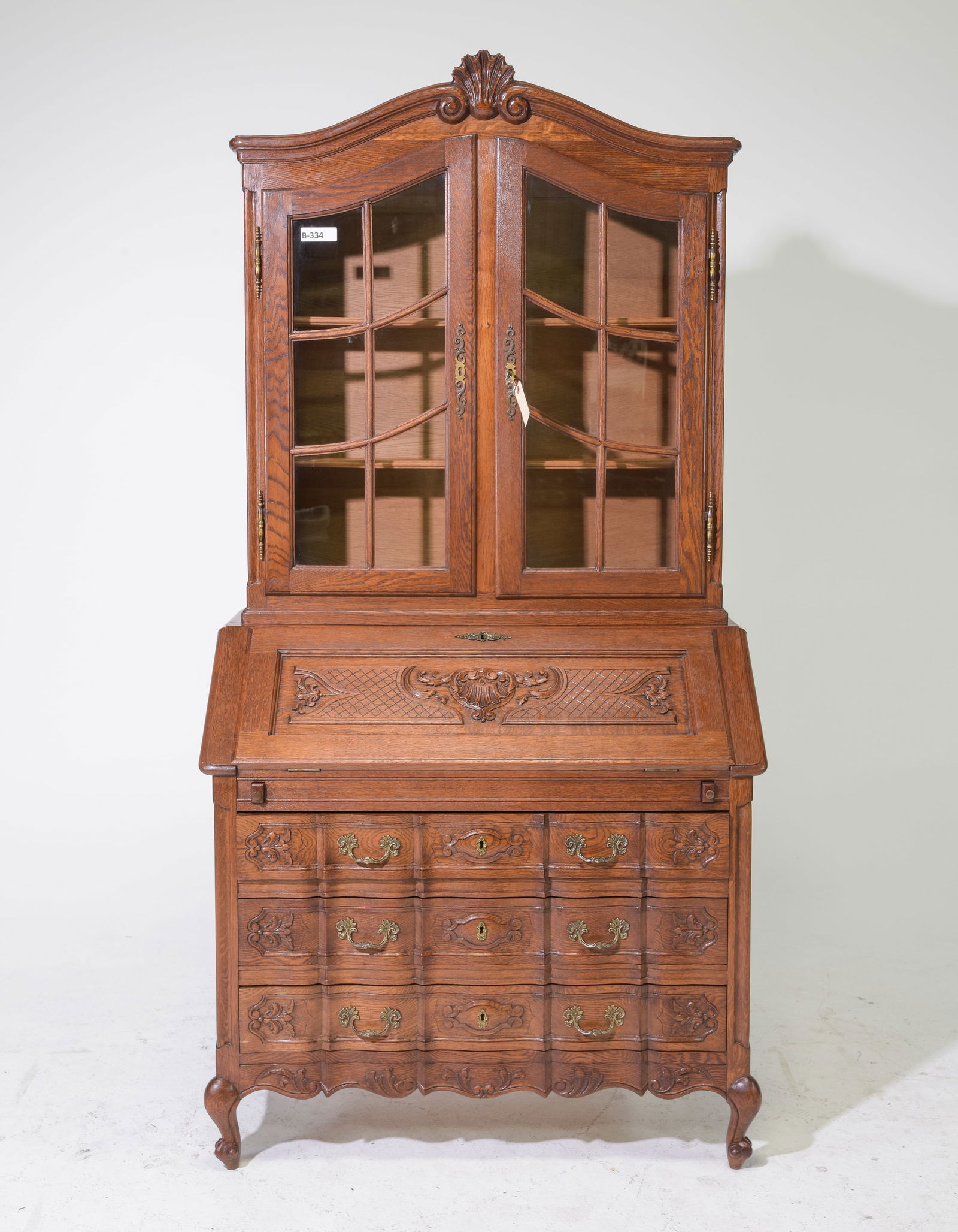 French Louis XV Style Walnut Secretary Desk (1 of 9)