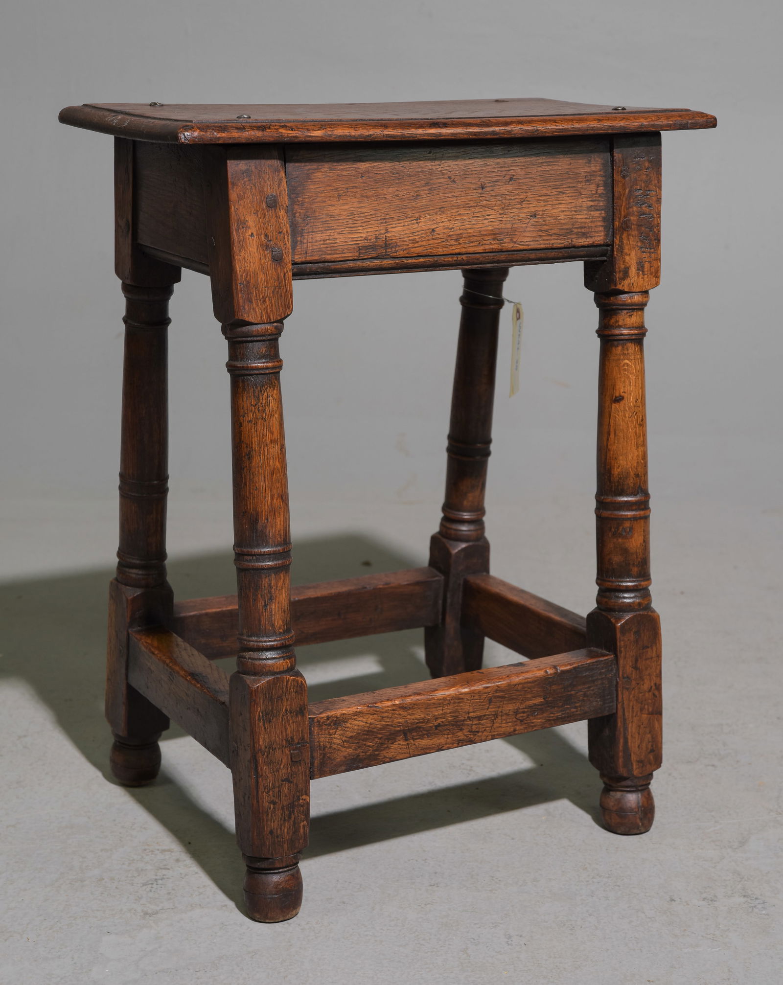 British Tall Oak Joint Stool c.1920's-30's (1 of 2)