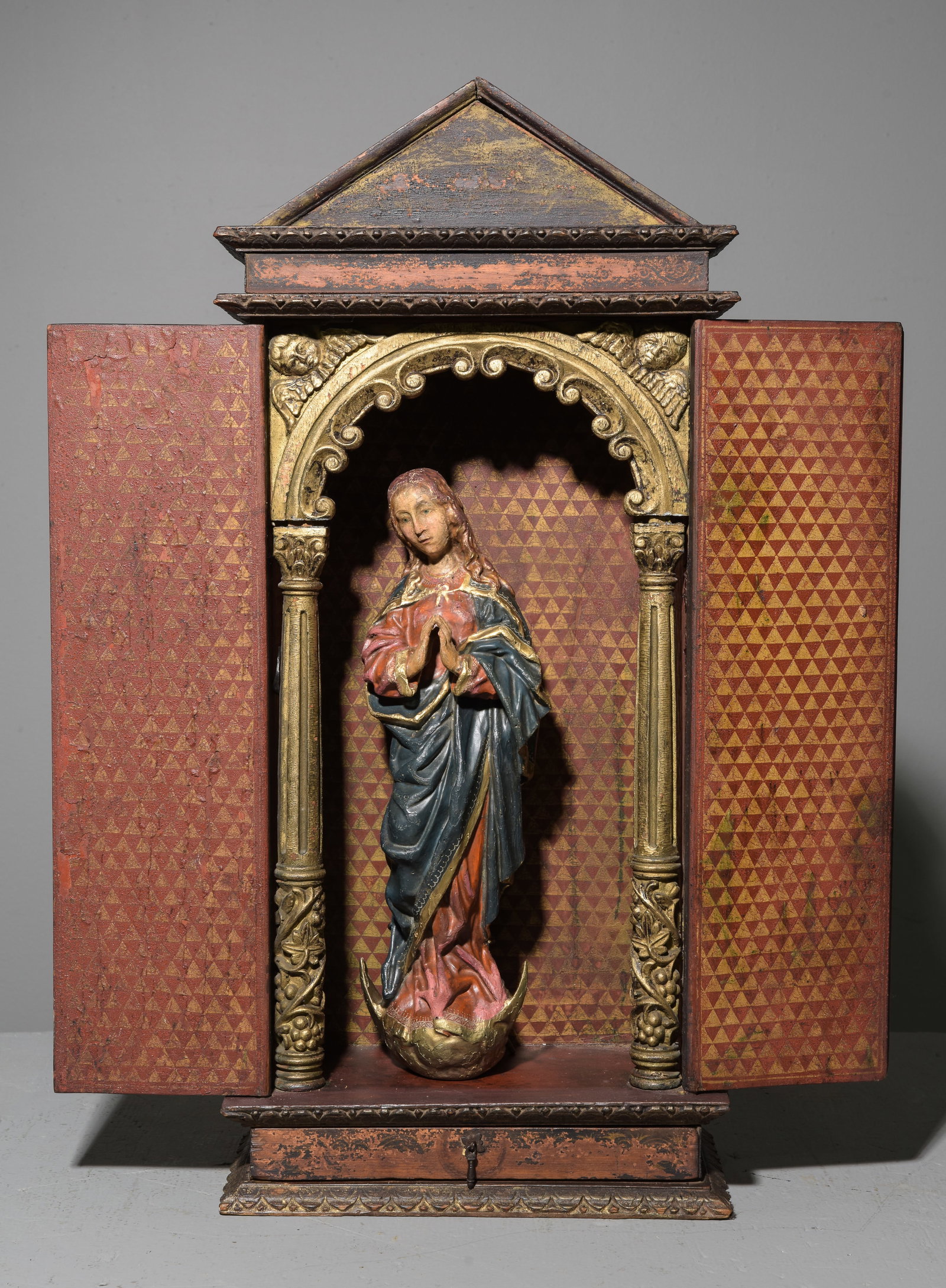 Latin American Wood Shrine with Santo (1 of 8)