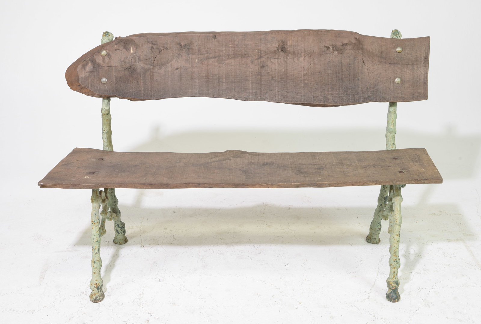 French Iron / Metal & Wood Park / Garden Bench (1 of 6)