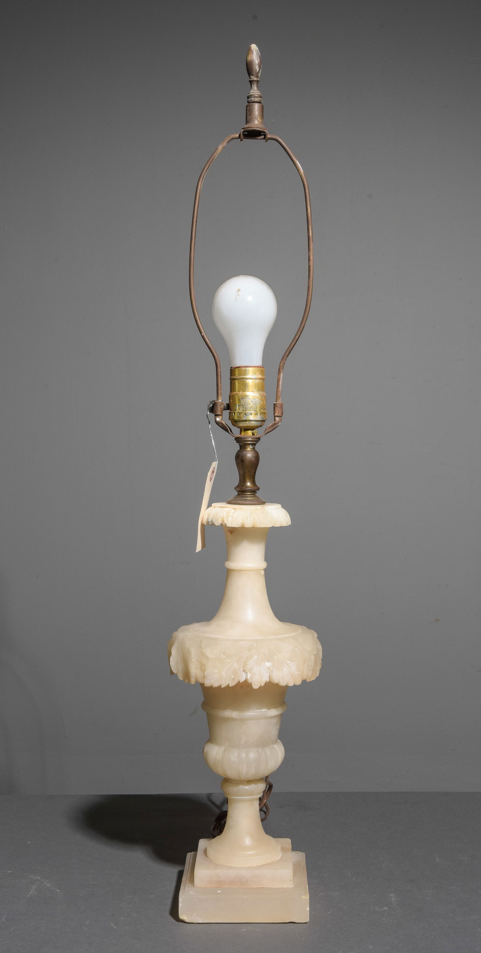 Antique Marble / Alabaster Carved Table Lamp (1 of 4)
