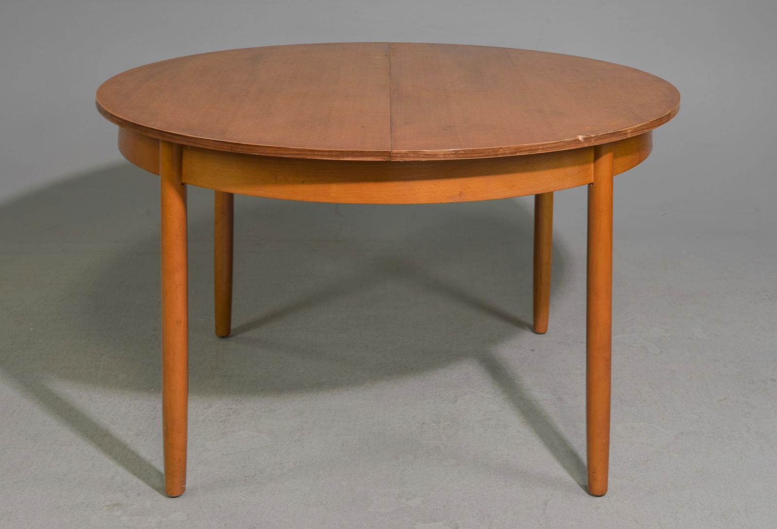 Mid Century Modern Round Table with Pop Up Leaf (1 of 5)