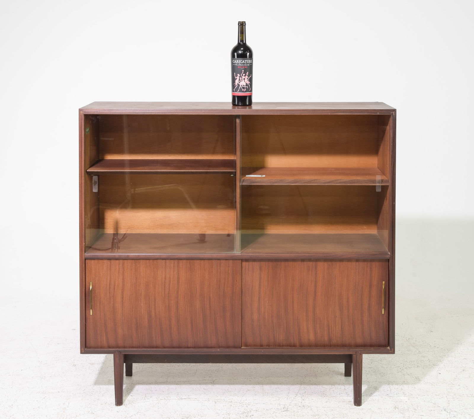 Mid Century Modern Sliding Door Bookcase #2 (1 of 7)