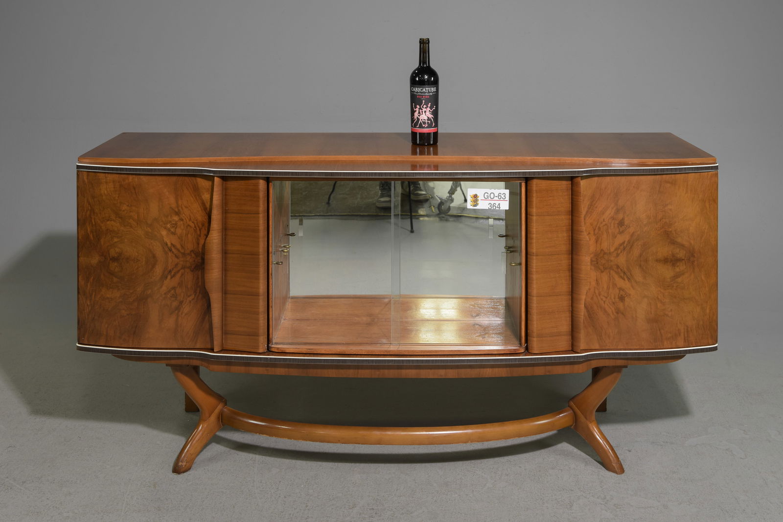 Art Deco Style Walnut Cocktail Sideboard - Beautility (1 of 4)