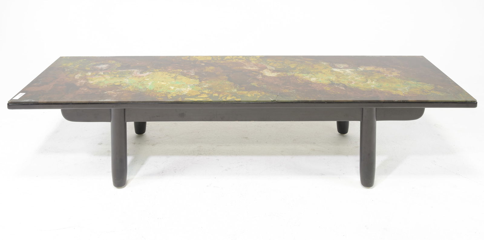 Jansen Style Large Art Glass Top Coffee Table (1 of 6)
