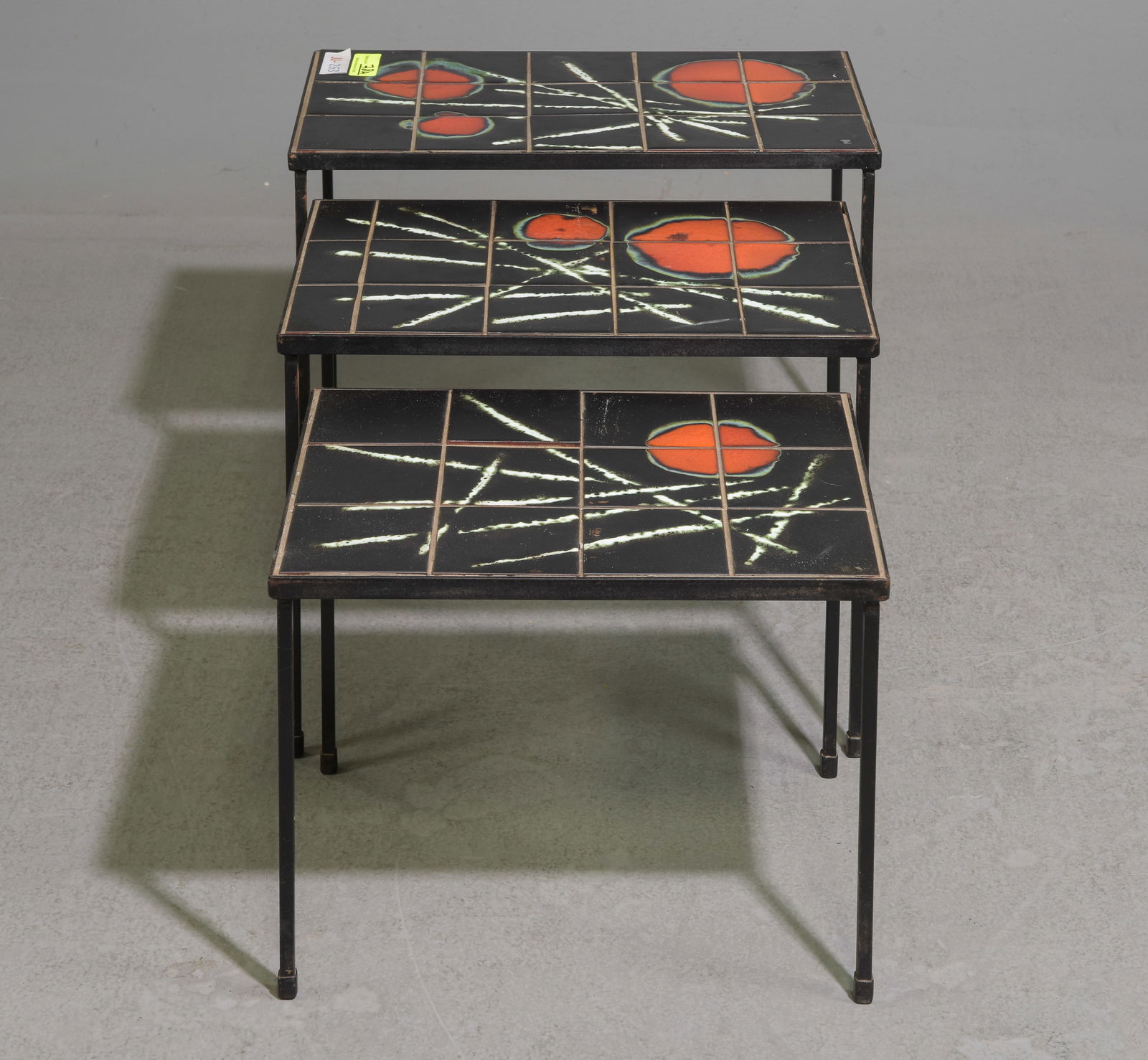Mid Century Modern Tile Top Nest Of Tables (1 of 6)