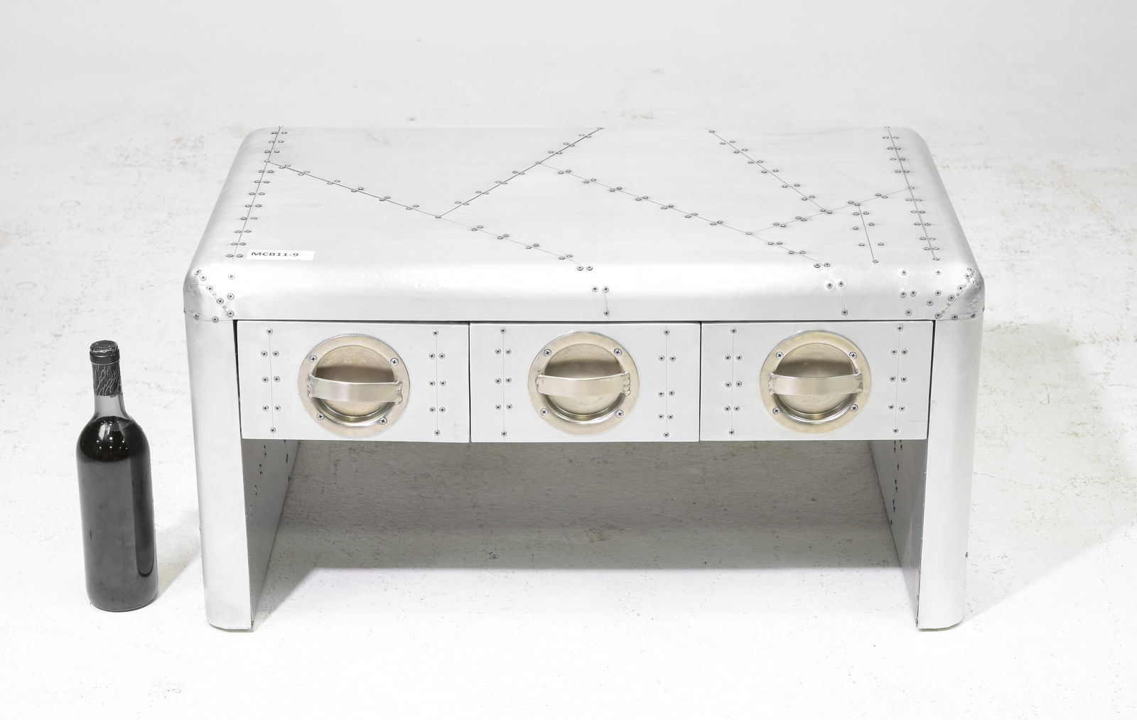 Aviator 3 Drawer Coffee Table Airman Style (1 of 5)