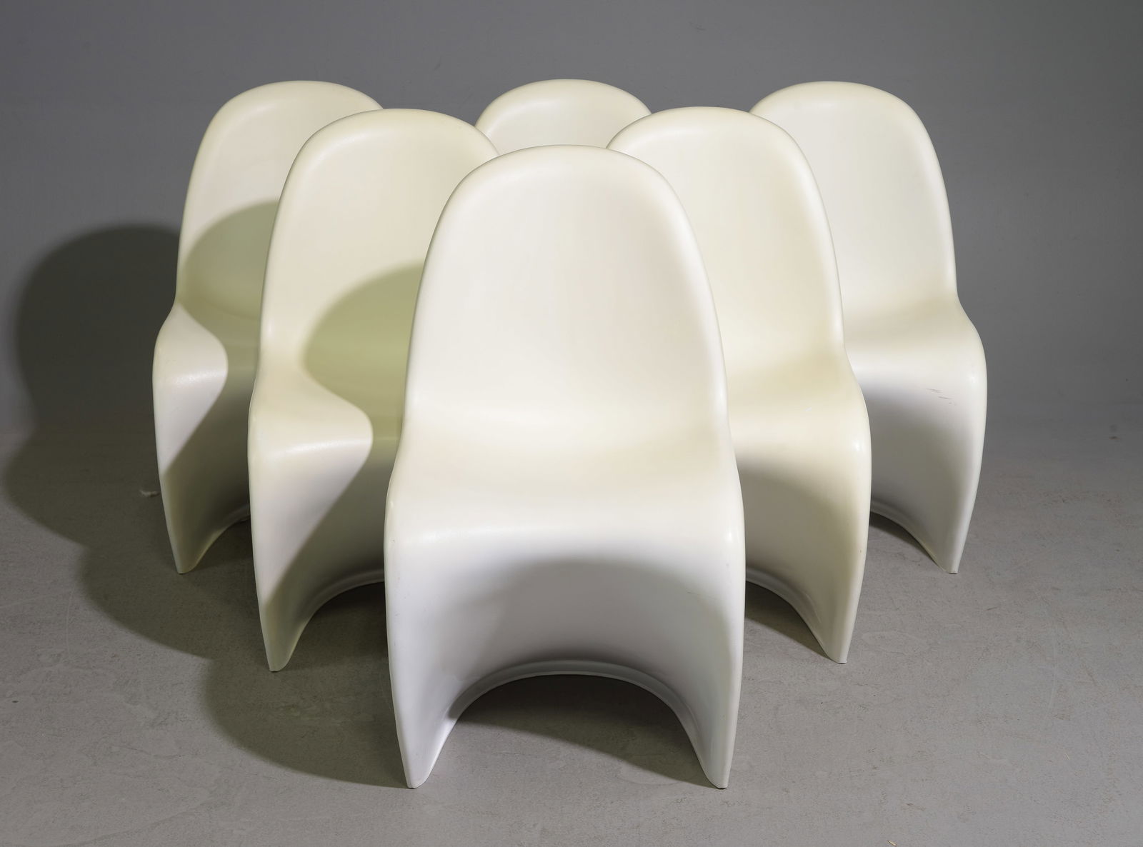 Set of Six Verner Panton Vitra Style Chairs (1 of 5)