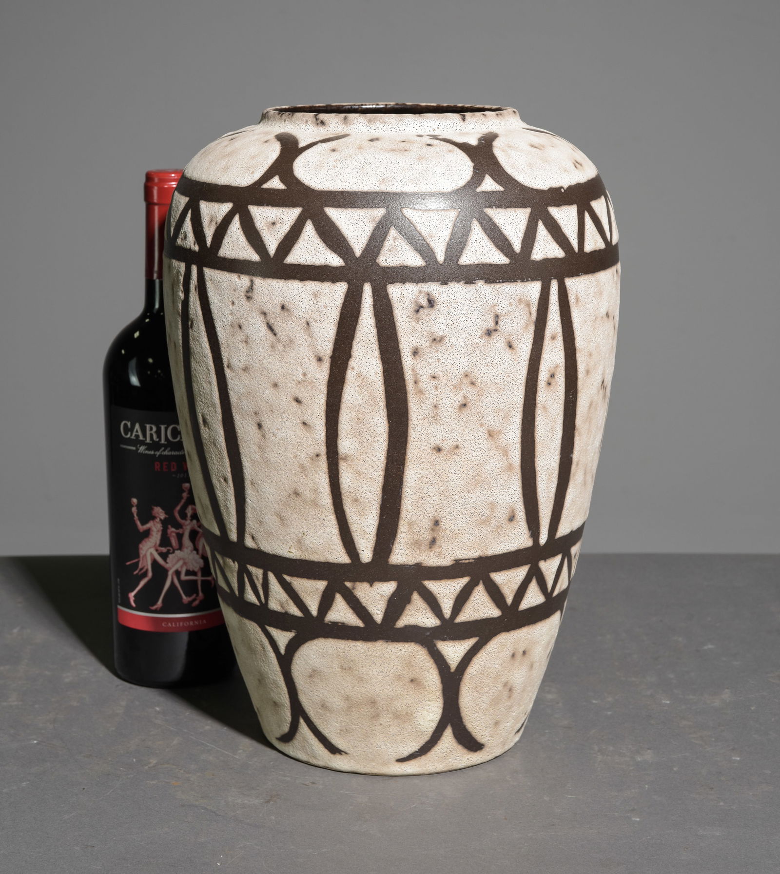 Tribal Pattern Large Pottery Vase (1 of 4)