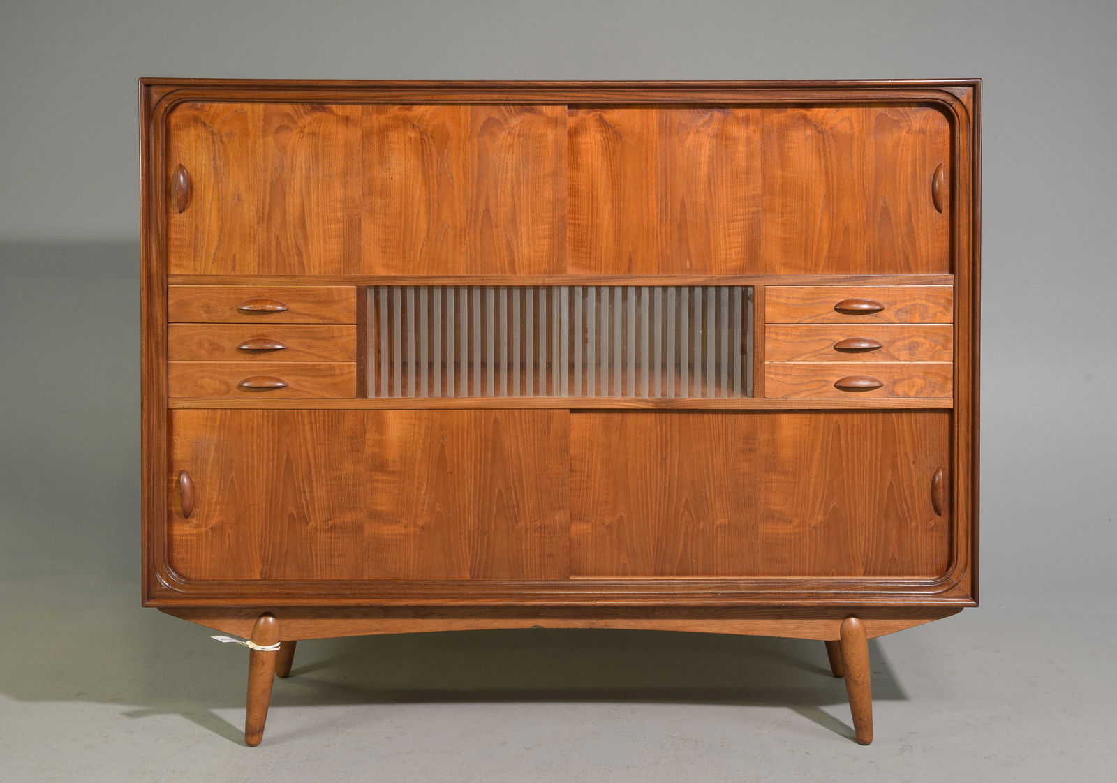 Danish Mid Century Modern Sliding Door Cocktail Cabinet (1 of 9)