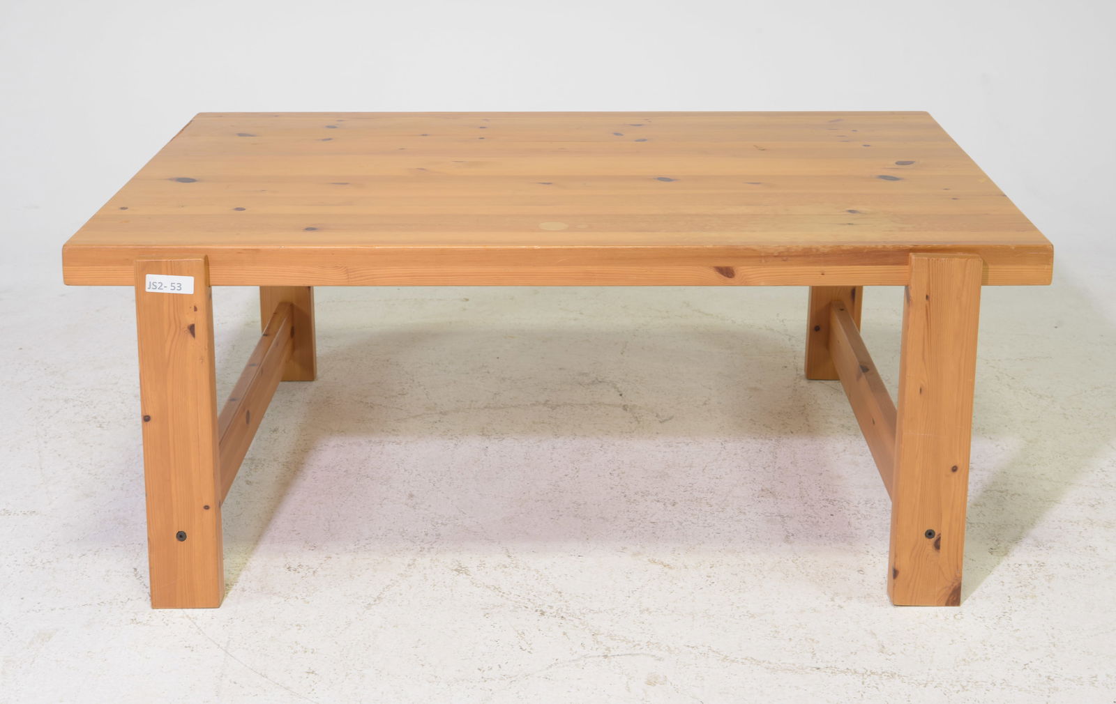 Scandinavian Large Pine Coffee / Cocktail Table: Scandinavian Large Pine Coffee / Cocktail Table - 21 in tall x 55 x 33.5
