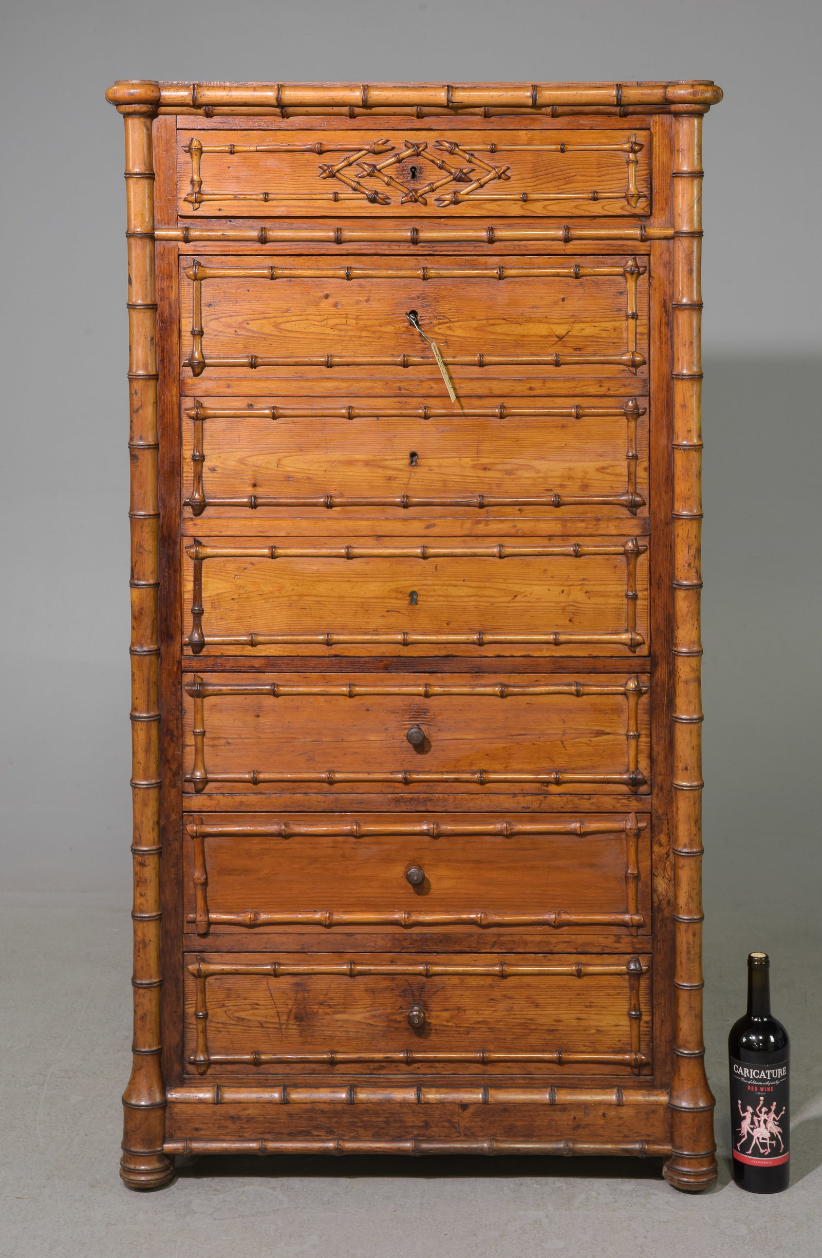 Faux Bamboo Secretary Abattant c.1930's-40's (1 of 10)