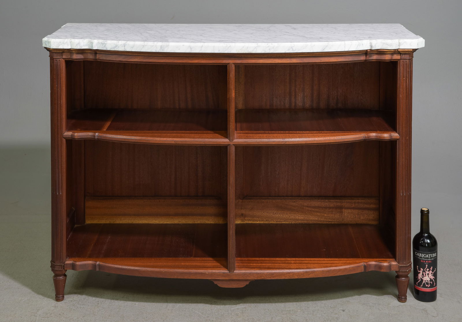 Louis XVI Style White Marble Top Bookshelf c.1940's (1 of 5)