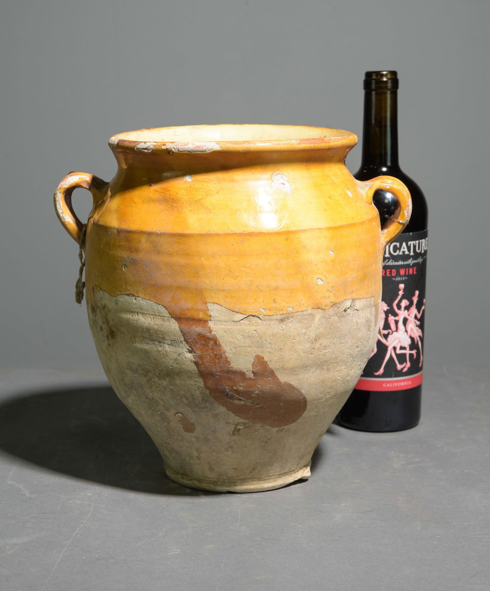 French Yellow Glazed Confit Pot #1 (1 of 4)