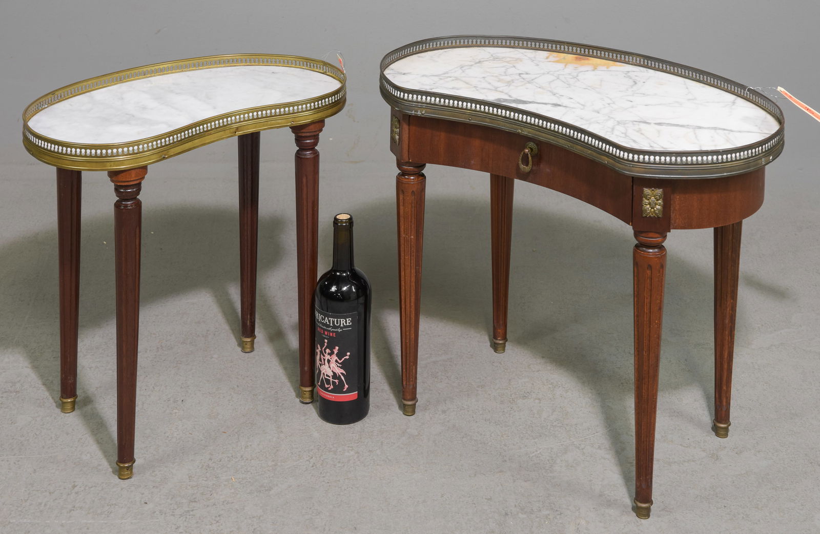 2 Louis XVI Style Kidney Shaped Occasional Tables (1 of 4)