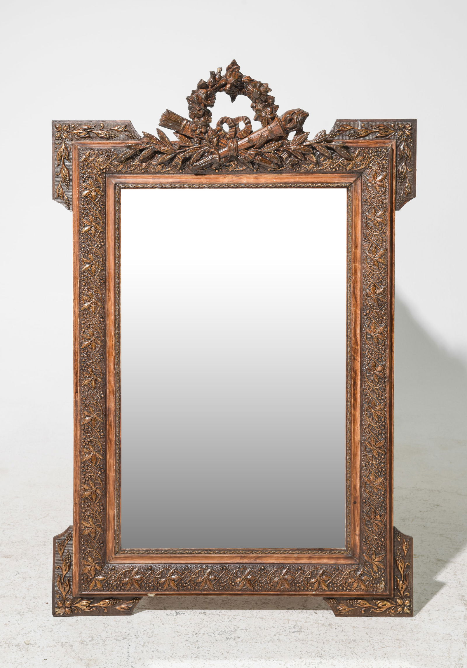 Louis XVI Style Gold Framed Mirror #2 (1 of 4)