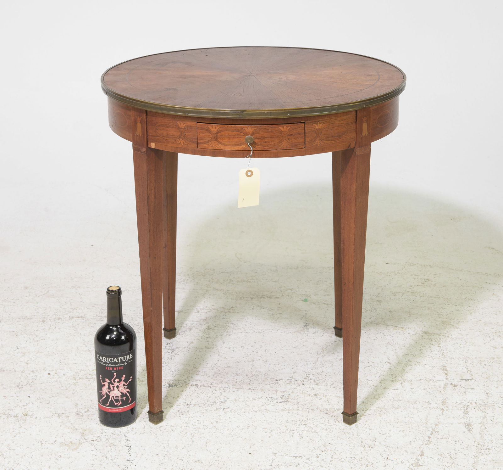 Louis XVI Style Round Inlaid Occasional Table (1 of 4)