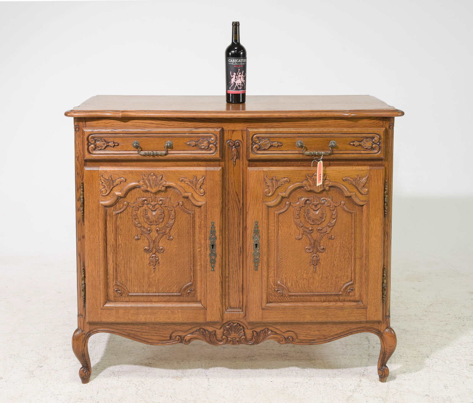 Louis XV / Country French Style Oak Buffet (1 of 5)